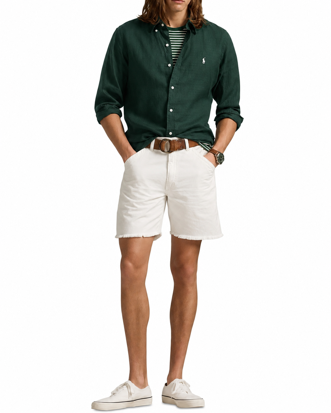 Ralph Lauren Oxford Shirt – Olive Green | Premium Export Quality
