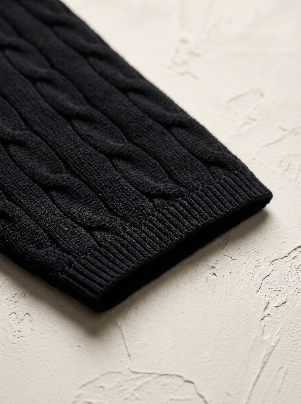 Ralph Lauren Cable Knit Polo Shirt – Black | Premium Export Quality