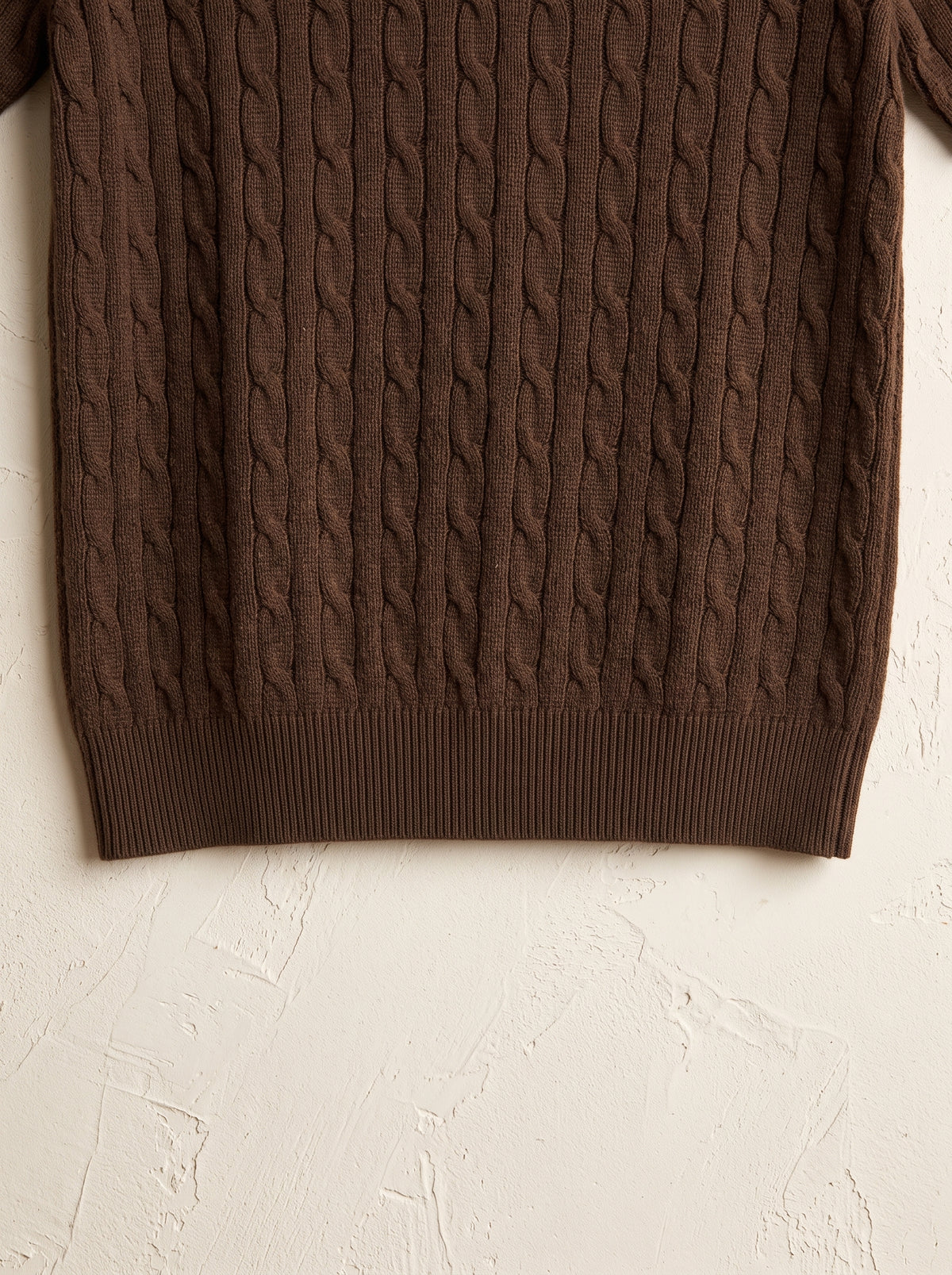 Ralph Lauren Cable Knit Polo Shirt – Brown | Premium Export Quality