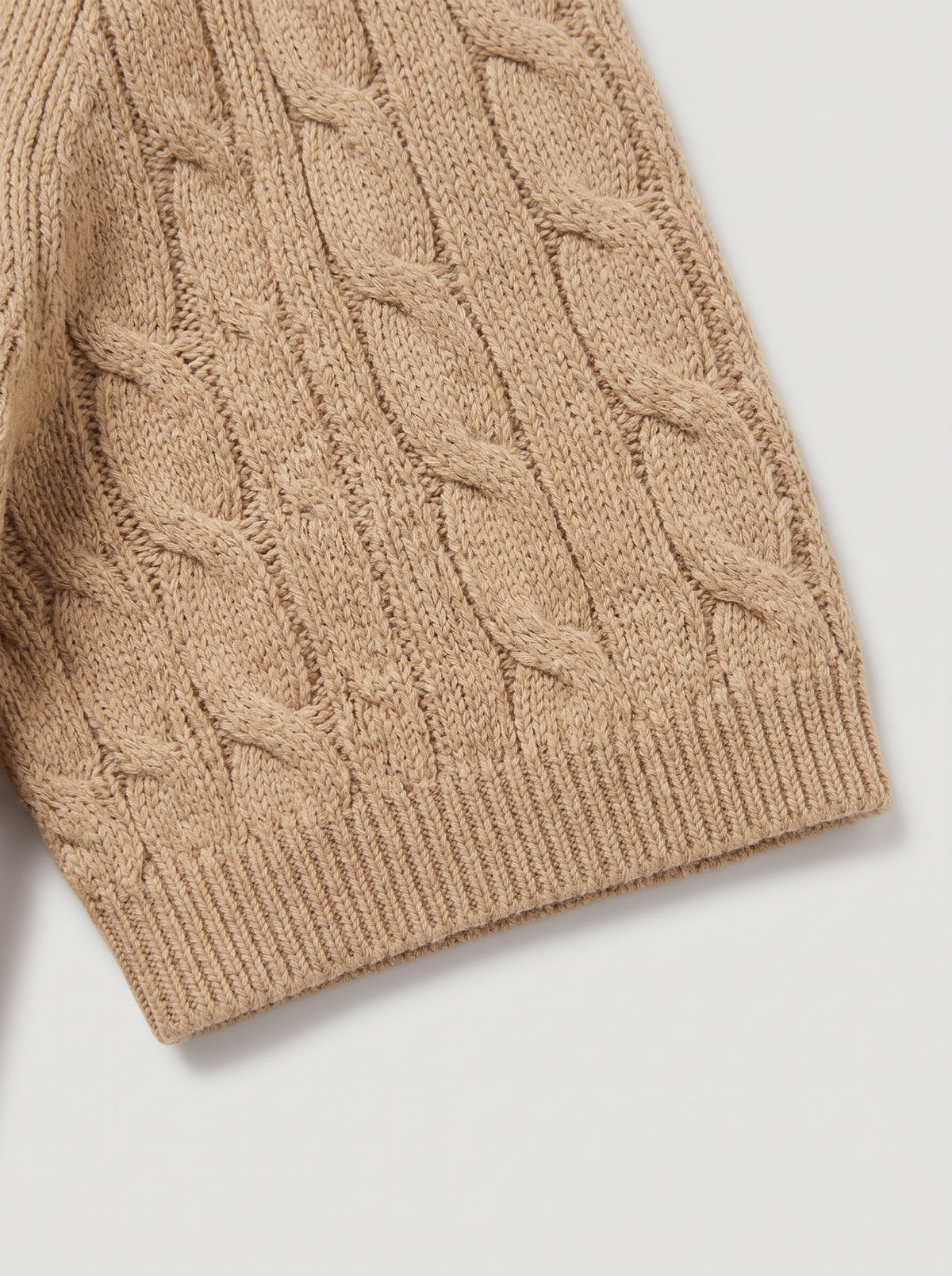 Ralph Lauren Cable Knit Polo Shirt – Beige| Premium Export Quality