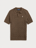 Ralph Lauren Cable Knit Polo - Brown