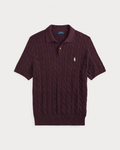 Ralph Lauren Cable Knit Polo - Maroon