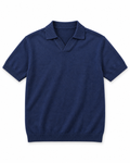 ZARA Knit High Quality Polo - Navy | Premium Export Quality