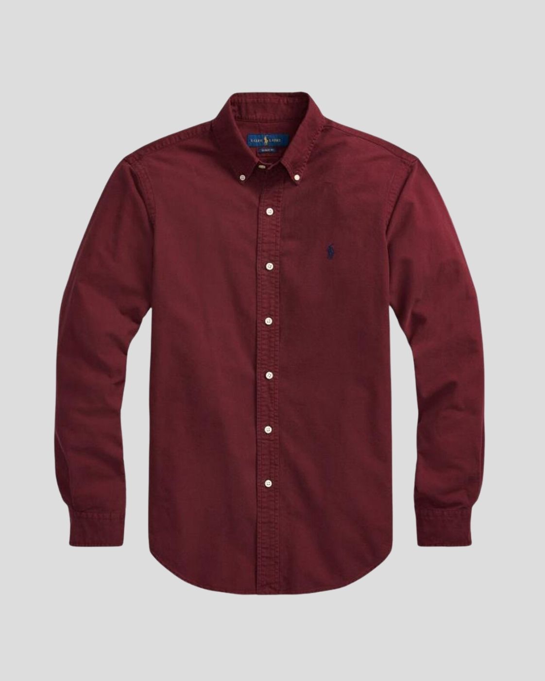 Ralph Lauren Oxford Shirt – Maroon | Premium Export Quality