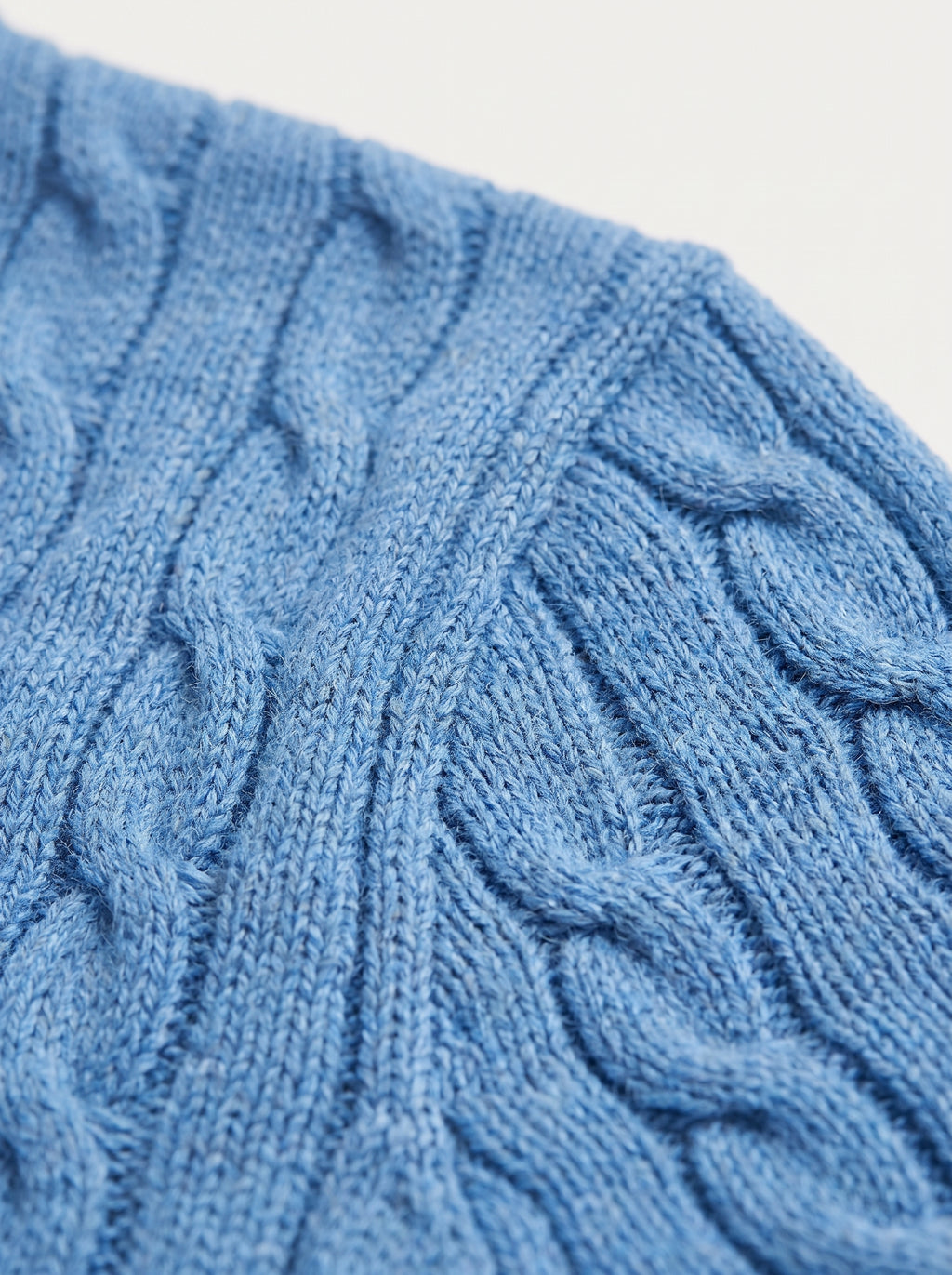 Ralph Lauren Cable Knit Polo Shirt – Light Blue | Premium Export Quality