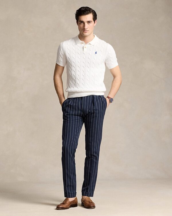 Ralph Lauren Cable Knit Polo - Offwhite
